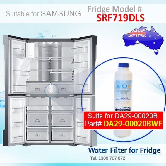 SRF719DLS Samsung Fridge DA29-00020A/B Replacement Water Filters by Aqua Blue H2O