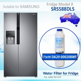 SRS588DLS Samsung Fridge DA29-00020A/B Replacement Water Filters by Aqua Blue H2O