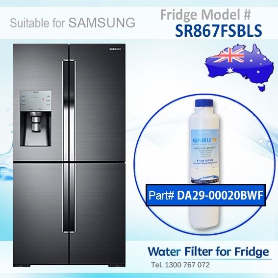 SR867FSBLS Samsung Fridge DA29-00020A/B Replacement Water Filters by Aqua Blue H2O