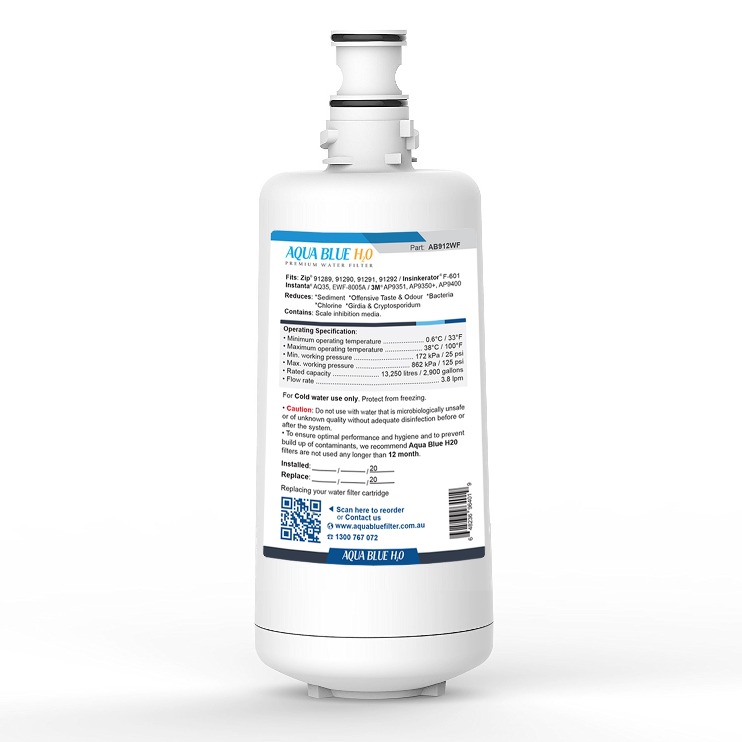 Zip Hydrotap 91292 Compatible Water Filter