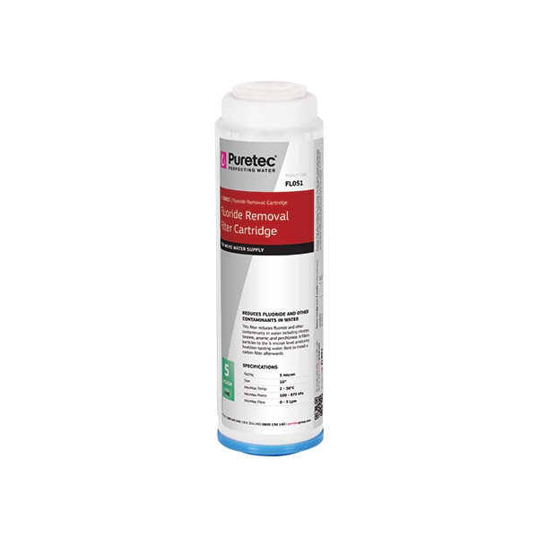Puretec FL051 Fluoride Reduction Water Filter Cartridge 2.5 x 10 inch 5 Micron