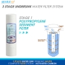 Undersink 3 Stage Water Filter Cartridges Ceramic -PP- Carbon 10"- Complete Set