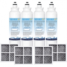 4x LG Replacement Water Filter LT8009 + 4x LG Air Filter ADQ73214404