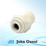 John Guest Polypropylene Fittings Straight Adaptor NPTF Thread PP010822W  1/4 - 1/4