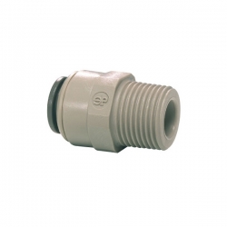 John Guest/DM Fit Grey Acetal Fittngs Straight Adaptor NPTF Thread PI011624S/AMC0707 1/2 x 1/2