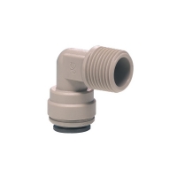 John Guest Grey Acetal Fittngs Rigid Elbow NPTF Thread PI480822S 1/4 x 1/4