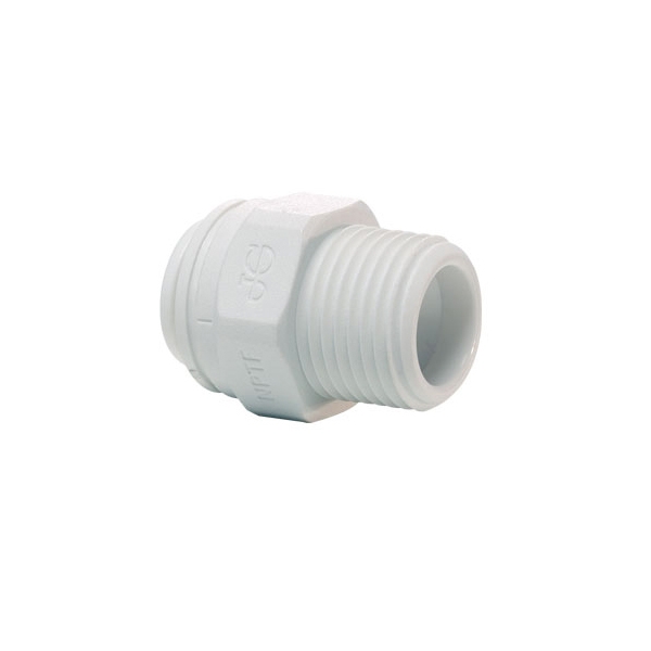 John Guest/DM Fit Fittings Straight Adaptor NPTF Thread PP010823W/AMC0406 1/4 - 3/8