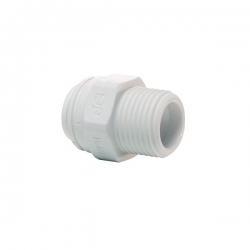 Acetal Fittings Straight Adaptor NPTF Thread PP011223W AMC0606 3/8 - 3/8