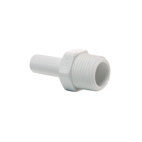 John Guest Polypropylene Fittings Stem Adaptor PP051624W 1/2 x 1/2