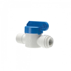 John Guest/DM Fit Shut-Off Valve Speedfit To Male Nptf Adaptor PPSV011223W/AHMC0606 3/8 - 3/8