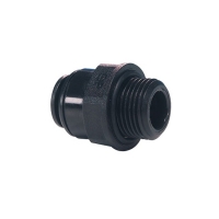 John Guest Black Acetal Fittings Straight Adaptor BSP Thread PM011214E 12mm x 1/2
