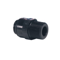 John Guest Black Acetal Fittings Straight Adaptor BSPT Thread PM011203E 12mm x 3/8