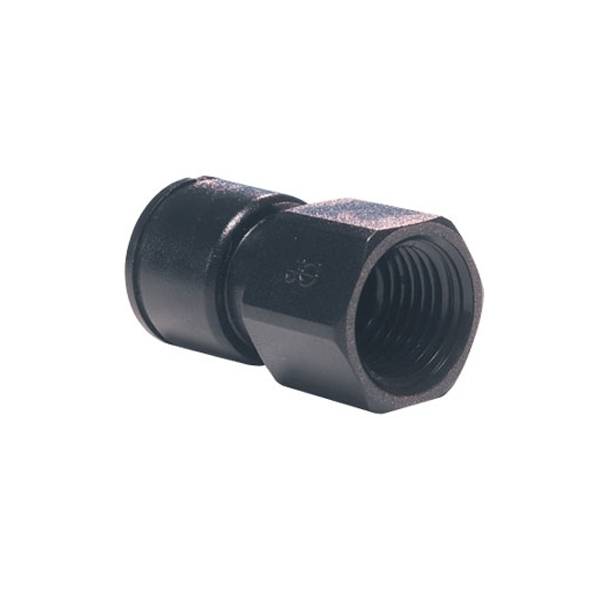 John Guest/DM Fit Black Acetal Fittings Female Adaptor PM450813E/AFAB0806CM 8mm X 3/8