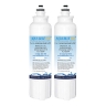 2xLG Replacement Water Filter ADQ73613401(LT800P) with 2xLG Air Filter ADQ73214404(LT120F)