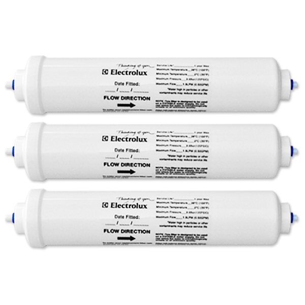 3x Electrolux / Westinghouse 1450970 inline Filter Push in connection