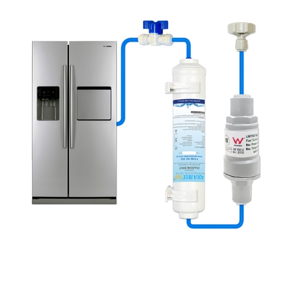 1/4" Tube 350kpa / 50 PSI Pressure Limiting Valve with Inline External Water Filter