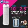 10 Inch Big Blue Housing with Presser Relief Button, 10 Micron CTO Carbon Block Filter