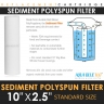 Whole house water filter system with transparent bottle including filter standard fitting