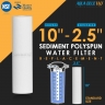 Whole house water filter system with transparent bottle including filter standard fitting