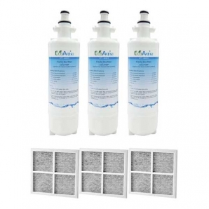 3x LG Replacement Water Filter LT700P + 3x LT120F Generic Air Filter
