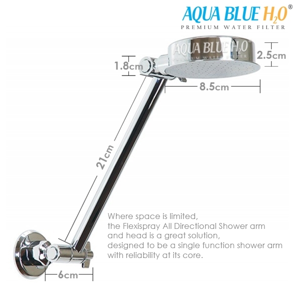 Aqua Blue H20 Shower Water Filter, Shower Arm Replacement