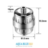 Aqua Blue h20 Shower Water Filter & Rose Complete Set SF350ARM-A