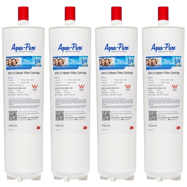 4X 3M Aqua-Pure AP8112 Water Filter Cartridge