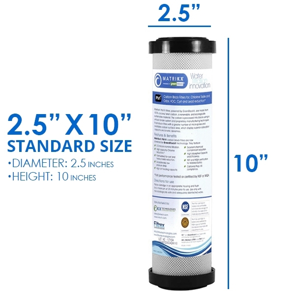thumbnail image 2 of KX Matrikx +Pb1 Water Filter - 06-250-125-975 - Lead & Cyst Reduction, 6,000 Gallon Capacity 2 of 5