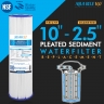 Puretec PP051 Pleated Sediment Water Filter Cartridge 10" 5 Micron