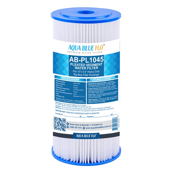Compatible with PP Series PL05MP1 PP05LD1 Polyester Pleated Sediment Cartridge, 10 inch, 5um