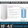 Twin Whole House Replacement Water Filter Set Polyspun + CTO  10