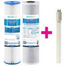 Puretec Hybrid G7 Replacement Water Filter Cartridges PL05MP2 DP10MP2 20" with RL6 46W Hybrid UV Replacement Lamp