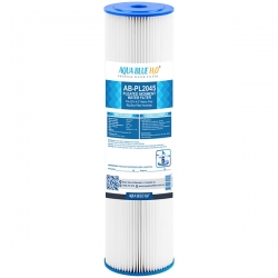Aqua Blue H20 20x4.5 Pleated Sediment Wholehouse cartridge - 10Mic ABPL2045-10M