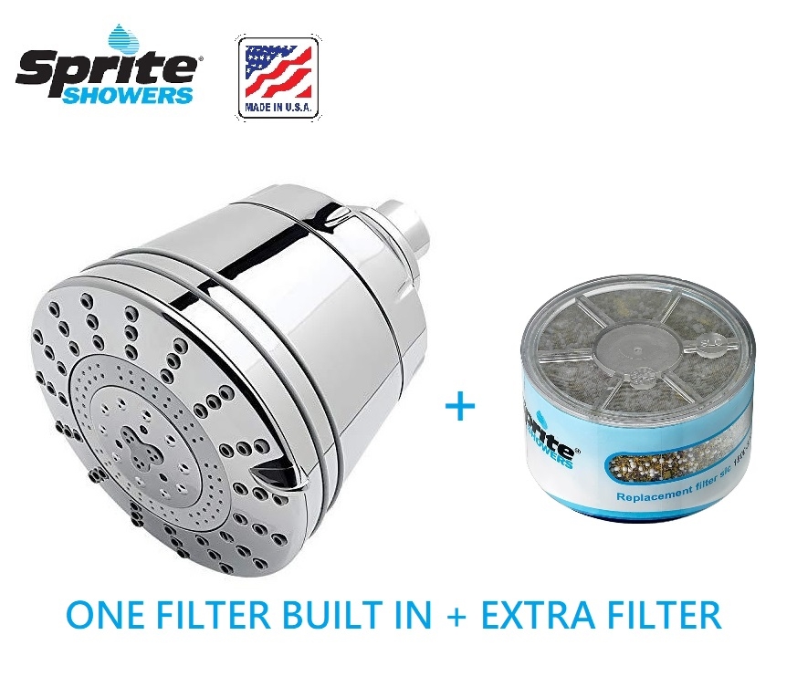 Sprite Shower Filters | Filtered Shower Head AE7 & Slim Line Cartridge SLC | Made in USA