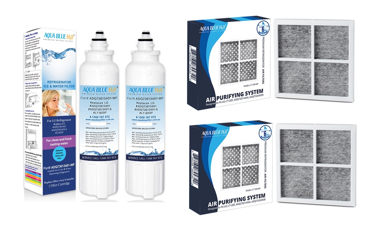 LG Replacement 2X ADQ736134 LT800PWF with 2 x Pure N FreshLT120AF Air filter set