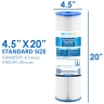 Big Blue 20"x4.5" Whole House CTO Carbon Block Sediment Polyspun Water Filter 2 Pcs Set