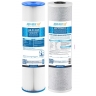 Big Blue 20"x4.5" Whole House CTO Carbon Block Sediment Polyspun Water Filter 2 Pcs Set