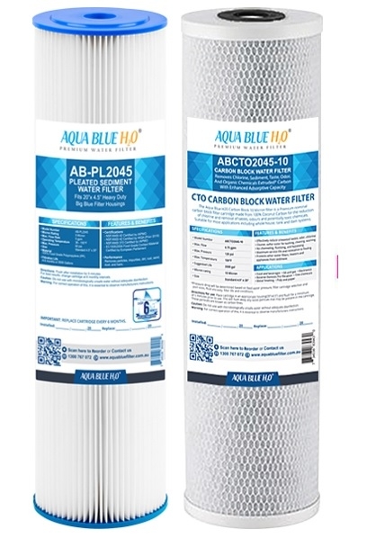 Big Blue 20"x4.5" replacement Cartridge Carbon and Sediment Kit