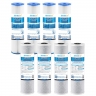 Big Blue 20"x4.5" Whole House CTO Carbon Block Sediment Polyspun Water Filter 2 Pcs Set