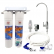 Twin Under sink Water filter system - Made in USA Twin stage quick change filter