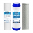 AB3STAGE Undersink 3stage filter set GAC SEDI , AND SILVER POLISHING CARBON BLOCK