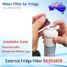 2x LG External Inline Fridge Water Filters BL9808, 3890JC2990A, DA2010CB Push Fit
