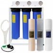 20" Big Blue Triple Housing with Stand PP Sediment supported with NANO-ZINC, Activated Carbon Block Filters
