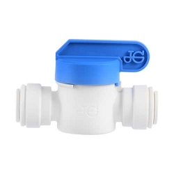 John Guest/DM Fit Plastic Speedfit Shut-Off Valve Connector - 3/8 X 3/8