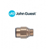 John Guest NC27261P 12mm Tube OD x 12mm– Brass Straight Adaptors Male