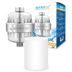 Aqua Blue H2O High Output Luxury 12 Stage Shower Filter KDF and Carbon CALCIUM SULFITE