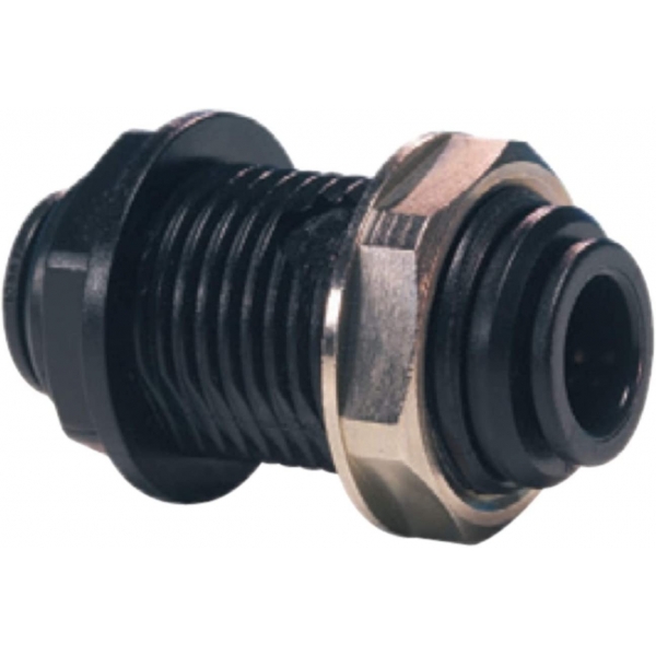 John Guest/DM Fit Black Acetal Fittings Bulkhead Connector PM1206E/ABU060M 6MM