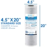 Big Blue 20"x4.5" Whole House CTO Carbon Block 5M, Sediment Polyspun Water Filter 2 Pcs Set