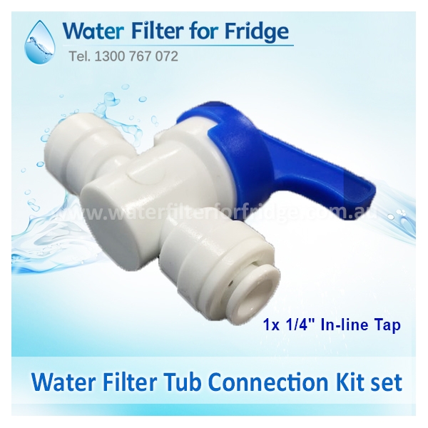Fridge Filter Water Pipe Tubing Hose Connection Plumbing Kit Connectors and Tap 