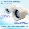 Fridge Freezer Water Filter Pipe Tubing hose 1/4  connection kit set